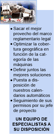 transportes excepcionales  LEVANTAMIENTO Y OBRAS PÚBLICAS